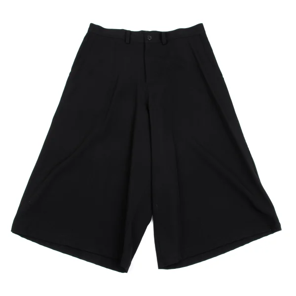 Y's Wool Gaba Cropped Wide Pants Black 1 K-163002_001