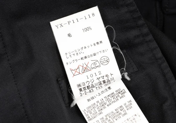 Y's Wool Gaba Cropped Wide Pants K-163002_015