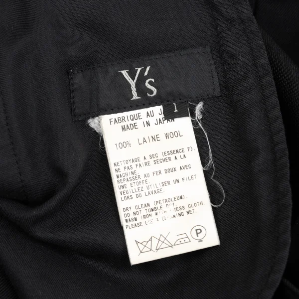 Y's Wool Gaba Cropped Wide Pants K-163002_016