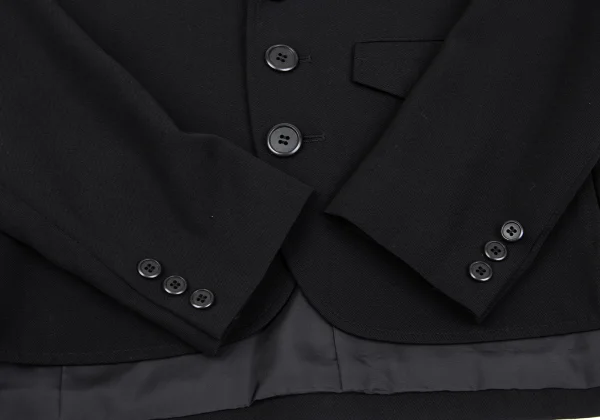 Y's Wool Gaba Slit Jacket & Cropped Wide Pants K-163003_007