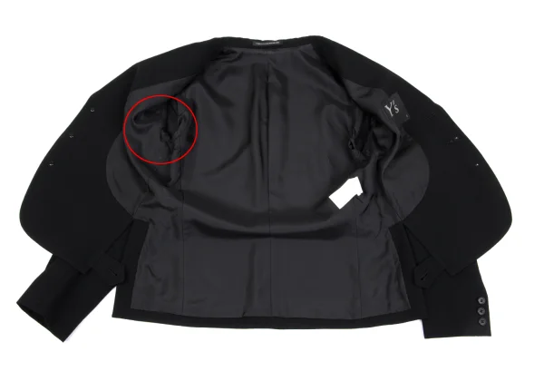 Y's Wool Gaba Slit Jacket & Cropped Wide Pants K-163003_010