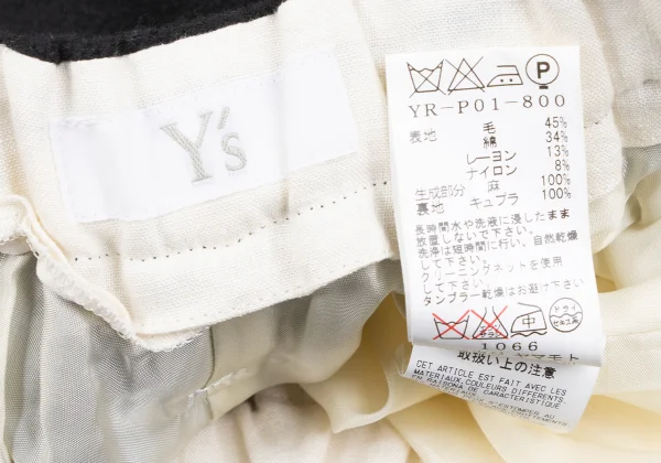 Y's Layered Waist Wide Pants K-163004_015