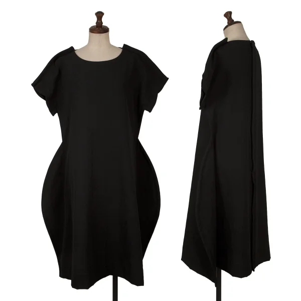 COMME des GARCONS Poly 2D Short Sleeves Dress Black XS K-163008_001