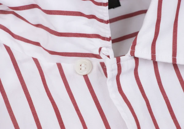 COMME des GARCONS HOMME PLUS Logo Printed Stripe Open Collar Shirt K-163010_004
