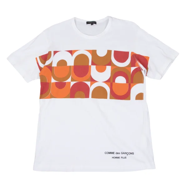 COMME des GARCONS HOMME PLUS Geometric Pigment Printed T-shirt White L K-163012_001
