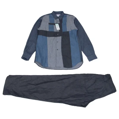 COMME des GARCONS SHIRT Patchwork Denim Shirt & Pants