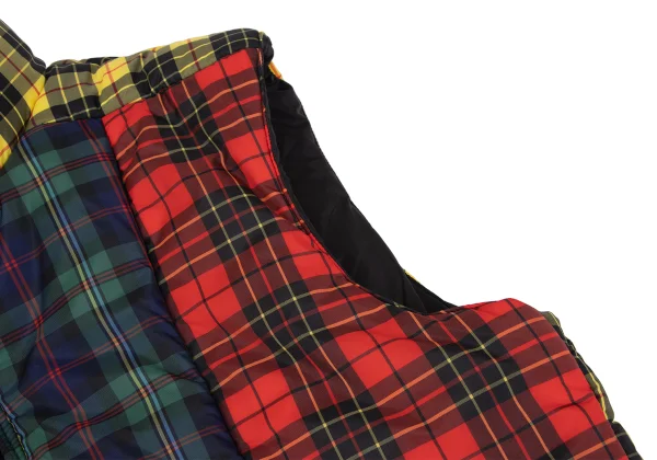 COMME des GARCONS SHIRT Colorful Check Patchwork Padded Vest K-163018_005