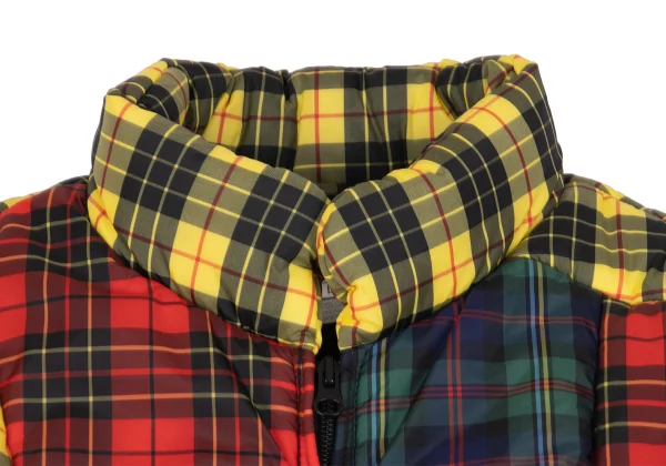 COMME des GARCONS SHIRT Colorful Check Patchwork Padded Vest K-163019_003
