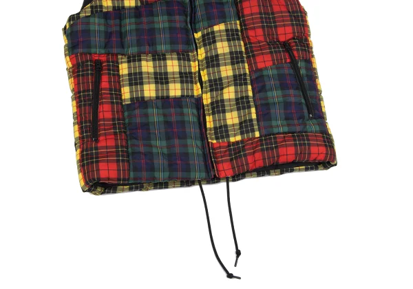 COMME des GARCONS SHIRT Colorful Check Patchwork Padded Vest K-163019_006