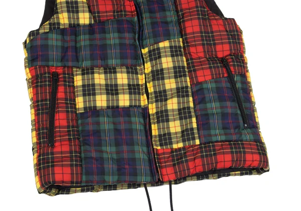 COMME des GARCONS SHIRT Colorful Check Patchwork Padded Vest K-163019_008