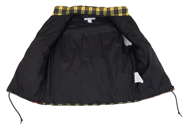 COMME des GARCONS SHIRT Colorful Check Patchwork Padded Vest K-163019_010