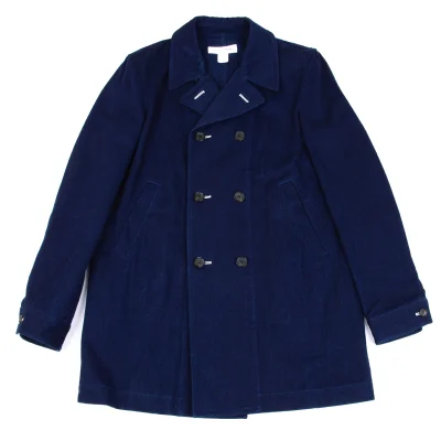 COMME des GARCONS SHIRT Indigo Dyed Cotton Double Jacket