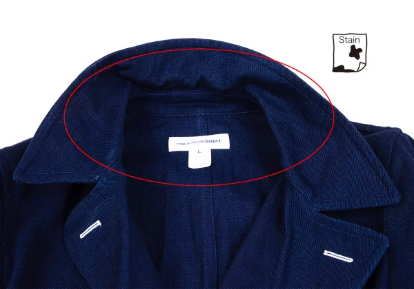 COMME des GARCONS SHIRT Indigo Dyed Cotton Double Jacket K-163020_004