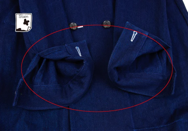 COMME des GARCONS SHIRT Indigo Dyed Cotton Double Jacket K-163020_009