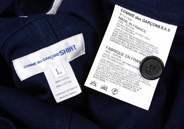 COMME des GARCONS SHIRT Indigo Dyed Cotton Double Jacket K-163020_016