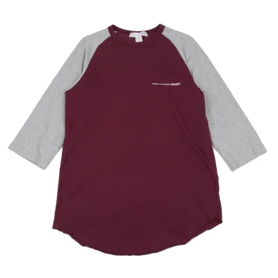 COMME des GARCONS SHIRT Logo Printed Raglan T Shirt