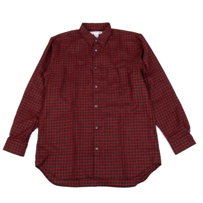 COMME des GARCONS SHIRT Wool Check Long Sleeved Shirt