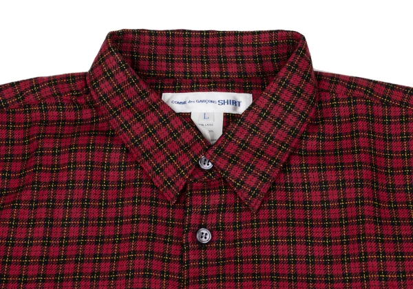 COMME des GARCONS SHIRT Wool Check Long Sleeved Shirt K-163026_003
