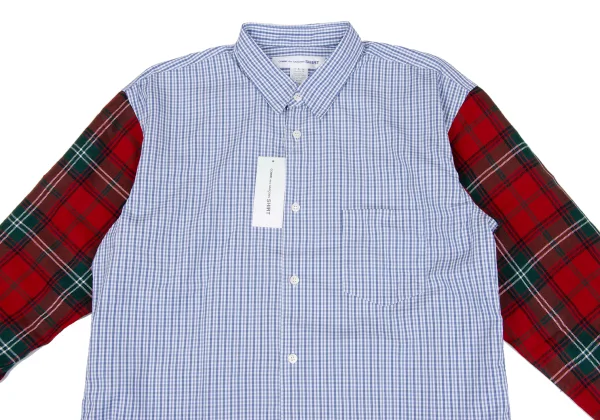 COMME des GARCONS SHIRT Different Material Sleeve Switching Shirt K-163030_002