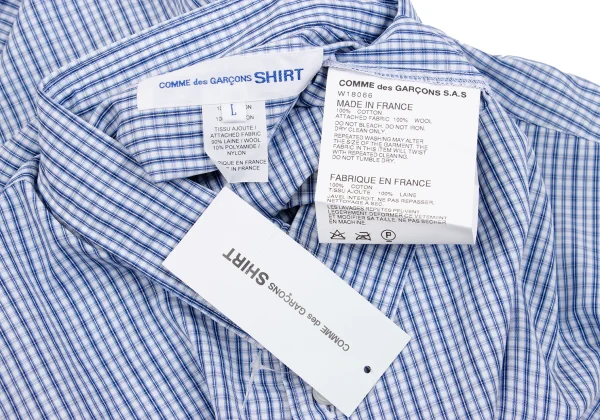 COMME des GARCONS SHIRT Different Material Sleeve Switching Shirt K-163030_012