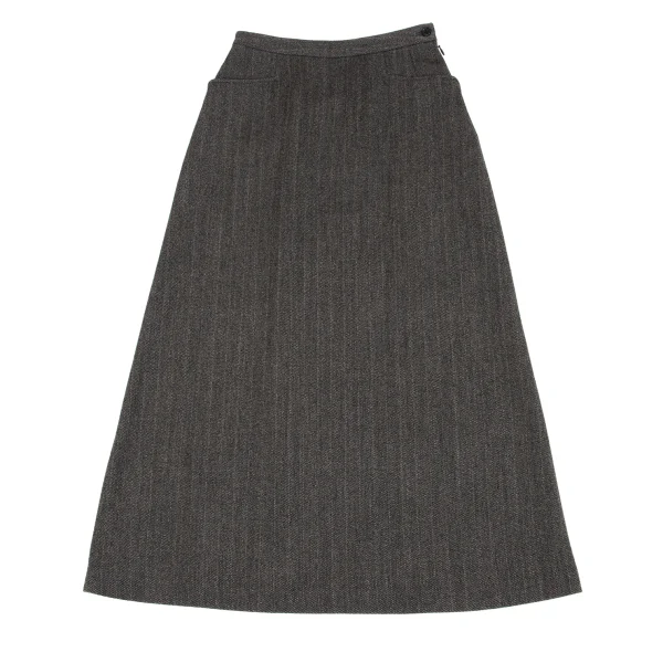 MARGARET HOWELL Wool Striped Long Skirt K-163040_002