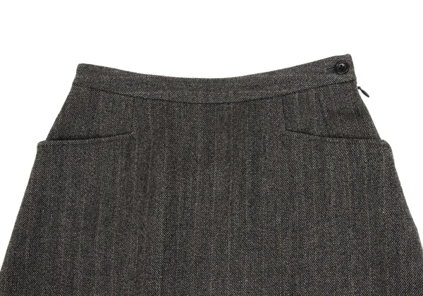 MARGARET HOWELL Wool Striped Long Skirt K-163040_003