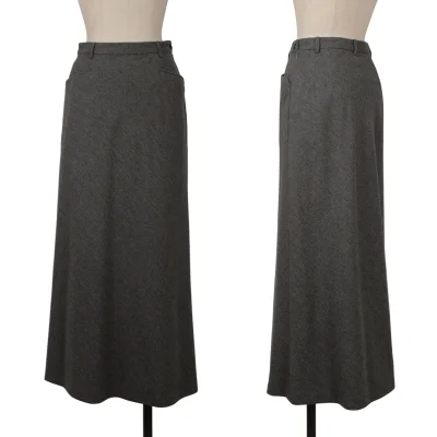 MARGARET HOWELL Wool Side Pocket Long Skirt