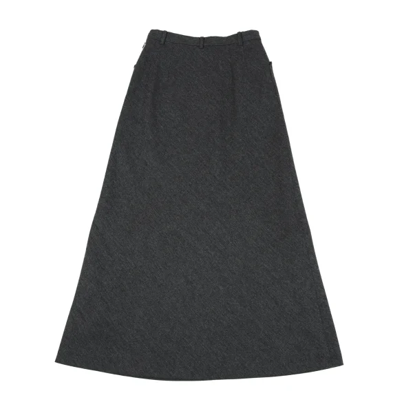 MARGARET HOWELL Wool Side Pocket Long Skirt K-163045_010