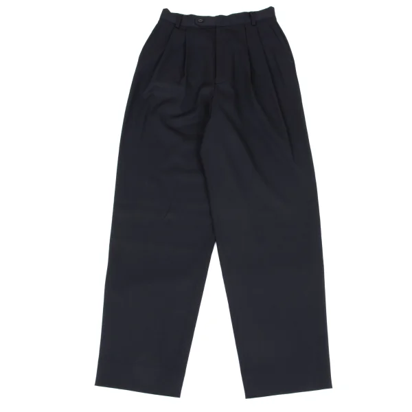 MARGARET HOWELL Wool Tuck Pants Navy 3 K-163048_001