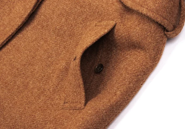 MARGARET HOWELL Detachable Fur Wool Harris Tweed Jacket K-163050_011
