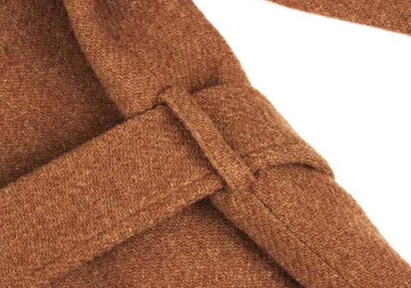MARGARET HOWELL Detachable Fur Wool Harris Tweed Jacket K-163050_016