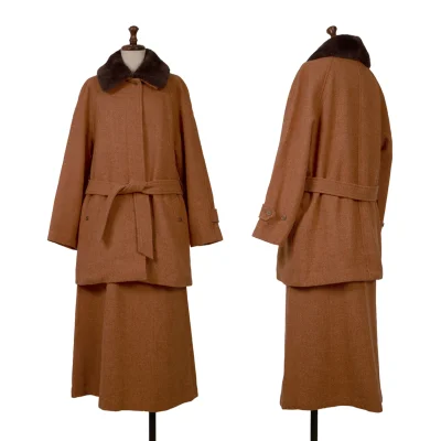 MARGARET HOWELL Wool Harris Tweed Jacket & Skirt