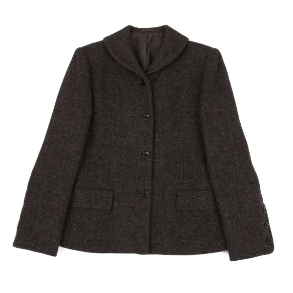MARGARET HOWELL Wool Harris Tweed Shawl Collar Jacket K-163053_002