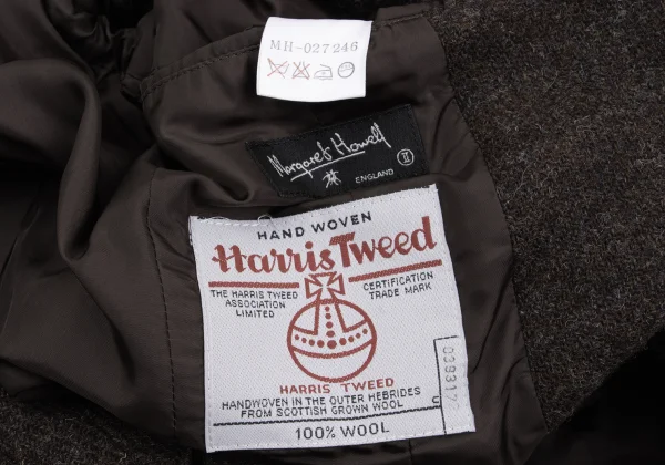MARGARET HOWELL Wool Harris Tweed Shawl Collar Jacket K-163053_017
