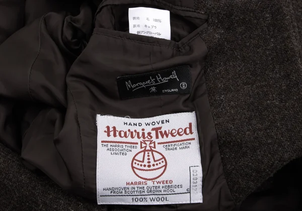 MARGARET HOWELL Wool Harris Tweed Shawl Collar Jacket K-163053_018