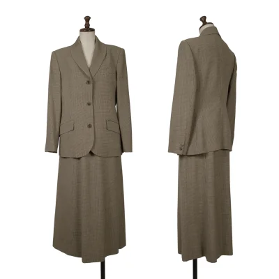 MARGARET HOWELL Wool Houndstooth Jacket & Skirt