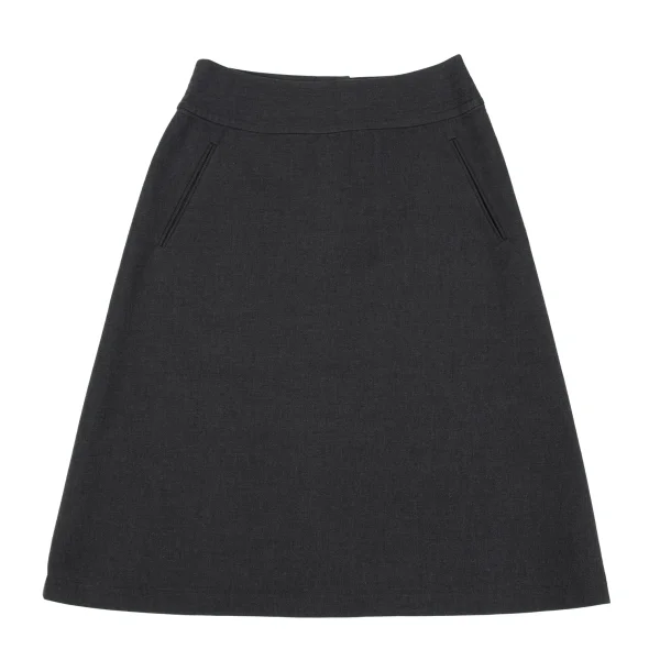 MARGARET HOWELL Wool Cotton Buck Button Skirt K-163059_002