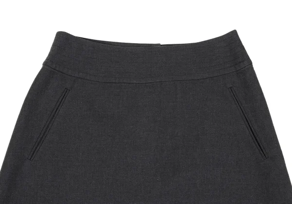 MARGARET HOWELL Wool Cotton Buck Button Skirt K-163059_003