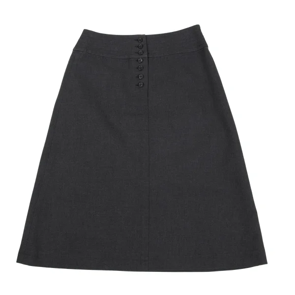 MARGARET HOWELL Wool Cotton Buck Button Skirt K-163059_008