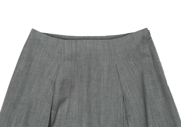 MARGARET HOWELL Wool Cotton Tuck A-line Skirt K-163060_003