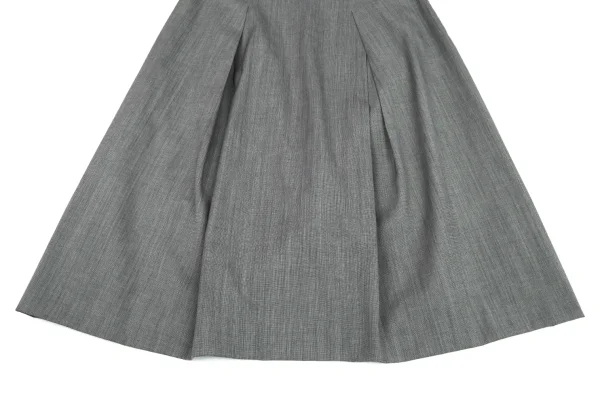MARGARET HOWELL Wool Cotton Tuck A-line Skirt K-163060_005