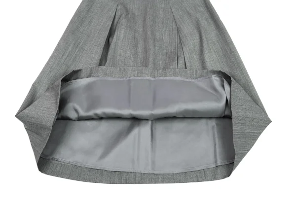 MARGARET HOWELL Wool Cotton Tuck A-line Skirt K-163060_007
