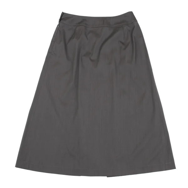 MARGARET HOWELL Wool Nylon Front Tuck Skirt K-163061_009