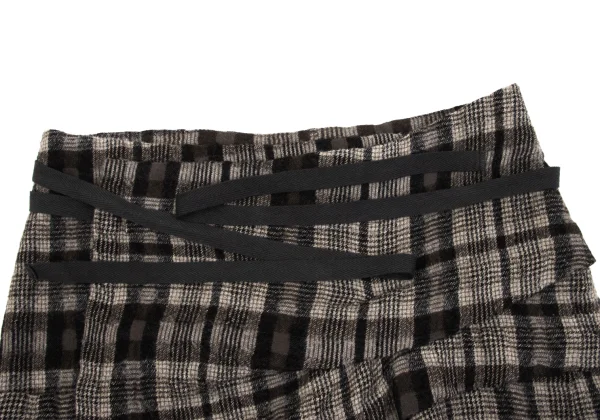 Plantation Washed Check Wrap Skirt K-163063_006