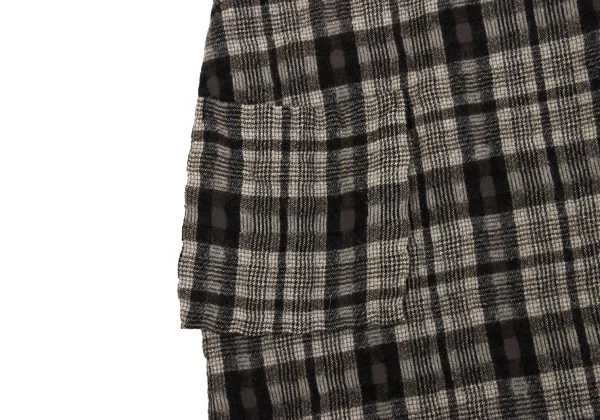Plantation Washed Check Wrap Skirt K-163063_009