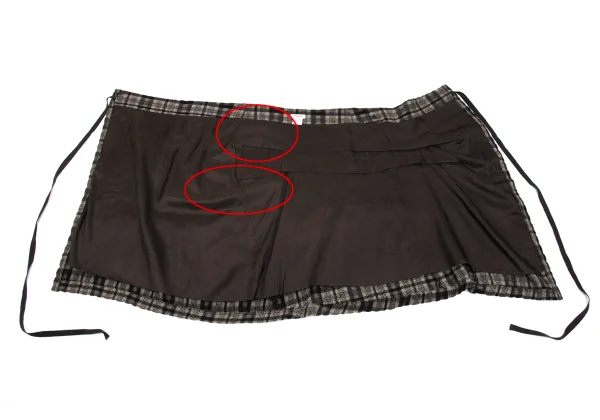 Plantation Washed Check Wrap Skirt K-163063_010