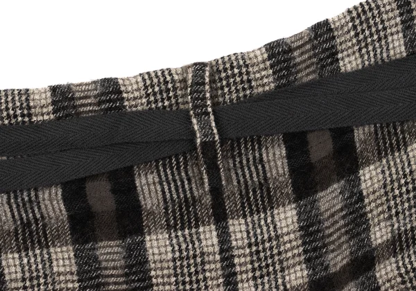 Plantation Washed Check Wrap Skirt K-163063_014