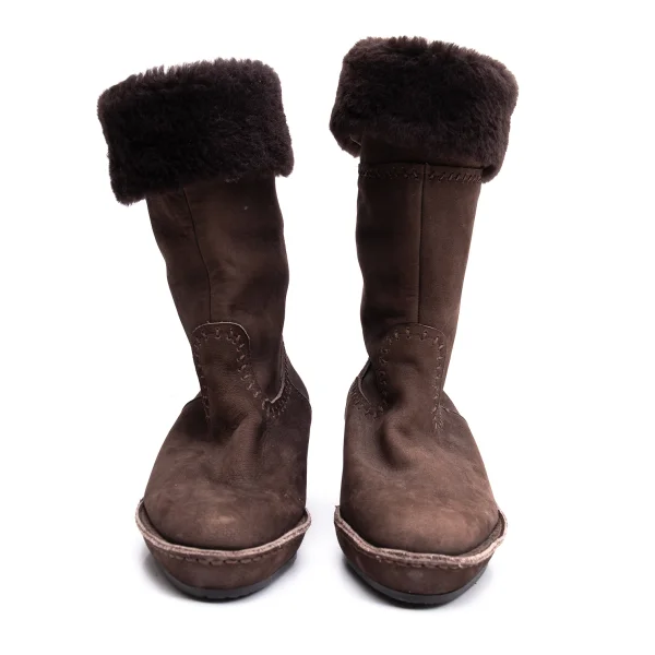 ISSEY MIYAKE HaaT Fur Suede Boots K-163066_002