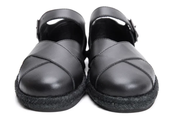 Yohji Yamamoto NOIR Strap Jute Sole Leather Shoes K-163068_004