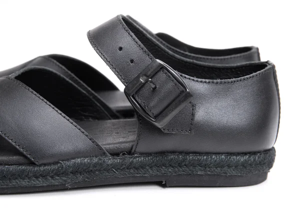 Yohji Yamamoto NOIR Strap Jute Sole Leather Shoes K-163068_006